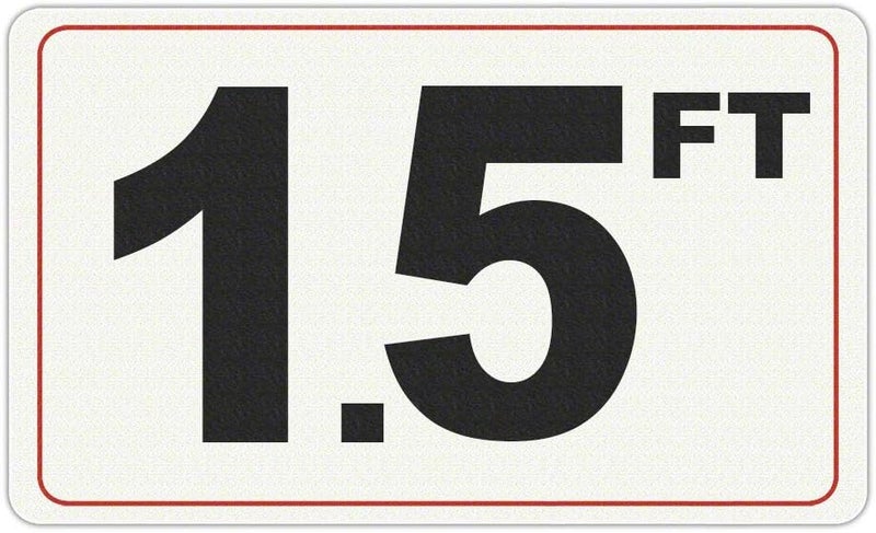 Aquatic Technology Adhesive Pool Depth Markers for Pool and Spas Feet (1.5 FT 10X6 4in Lettering) - Image 1